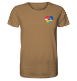 Lëtzebuerg an Ukraine Häerz Roud Wäiss Blo - BIO Unisex T-Shirt